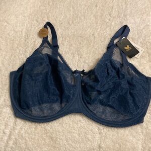 Wacoal size 40 H underwire beautiful blue bra .The ultimate lift bra .